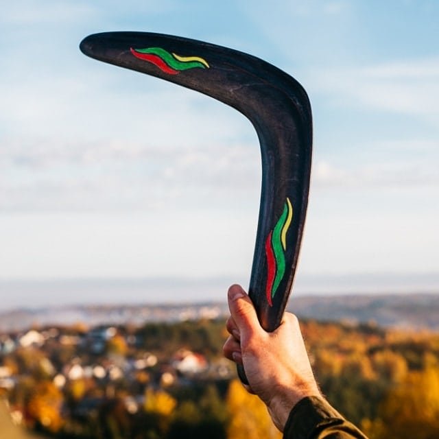 Bumerangas, netradicinės dovanos su lietuviška simbolika